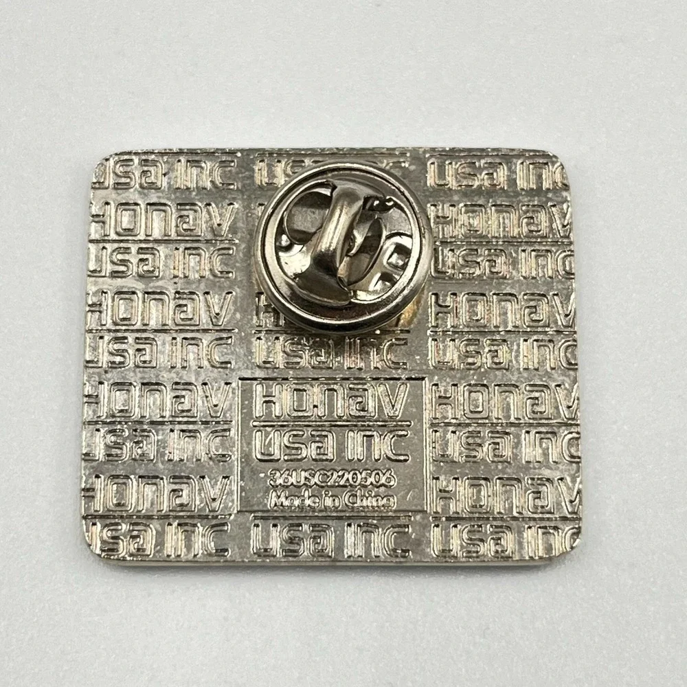 United Airlines Team USA Olympics Lapel Pin Proud to Fly Silver Tone Enamel